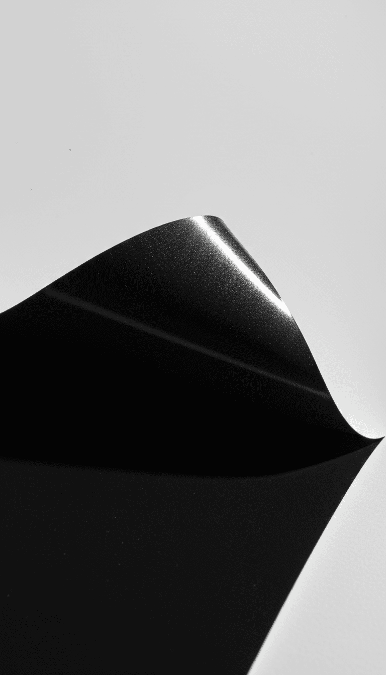 Roll of adhesive vinyl being peeled from its backing